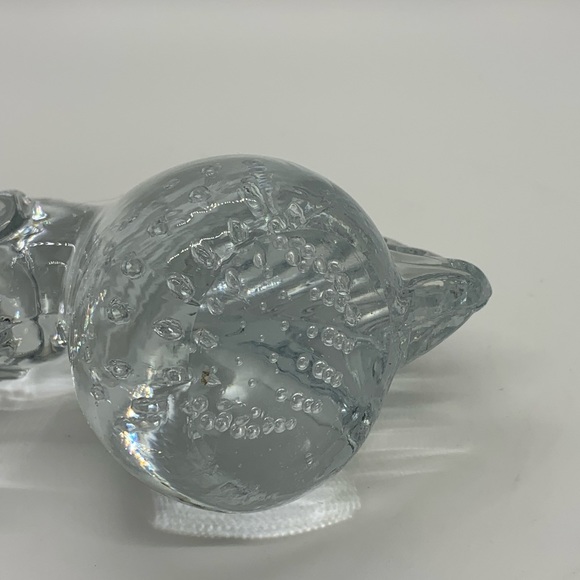 Blown Glass Unicorn Clear Glass Art Figurine Paperweight - Picture 7 of 9